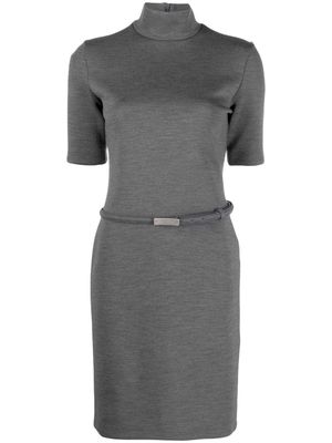 Sportmax high-neck virgin wool dress - Grey