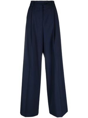 Sportmax high-rise wide-leg trousers - Blue