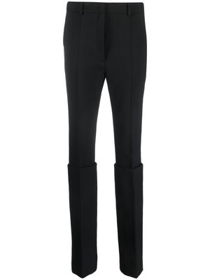 Sportmax layered tapered-leg trousers - Black