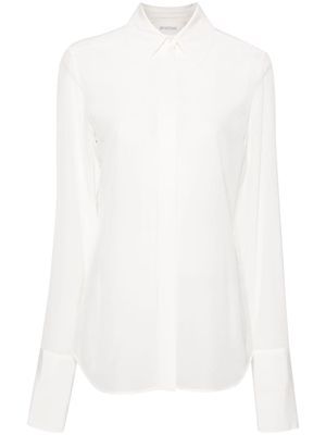 Sportmax Lelia semi-sheer silk shirt - White