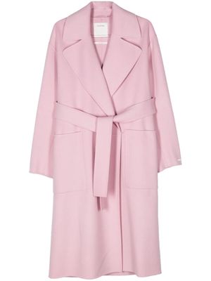 Sportmax notched-lapels belted-waist trench coat - Pink