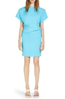 SPORTMAX Pesi Short Sleeve Dress in Light Blue