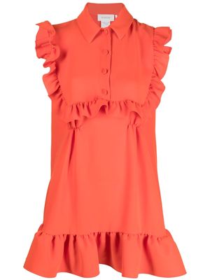 Sportmax ruffle-detail mini dress - Orange