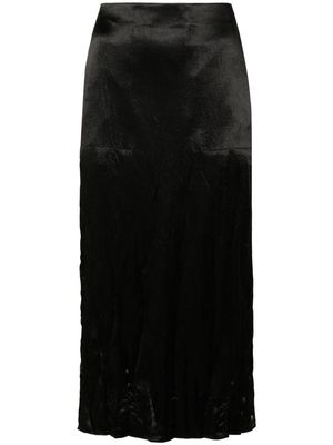 Sportmax satin midi skirt - Black