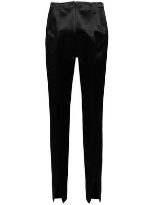 Sportmax satin-weave low-rise trousers - Black