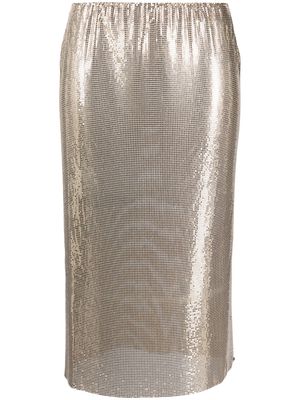 Sportmax sequin-embellished high-rise midi skirt - Gold