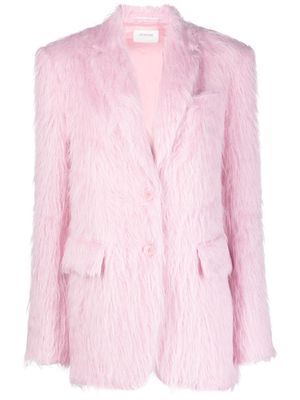 Sportmax single-breasted alpaca blend blazer - Pink