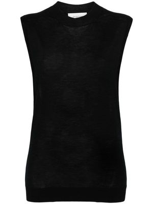 Sportmax sleeveless fine-knit top - Black