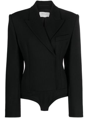 Sportmax stretch-wool jacket bodysuit - Black