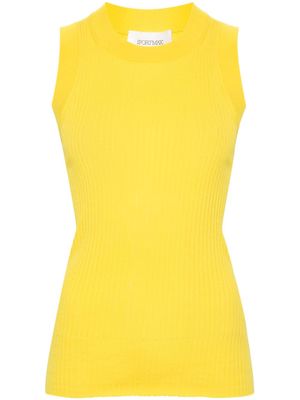 Sportmax Toledo knitted tank top - Yellow