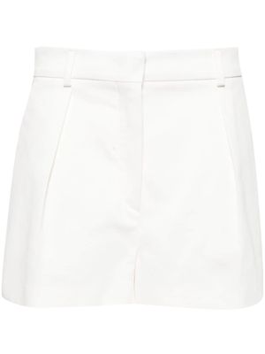 Sportmax twill pleated shorts - White