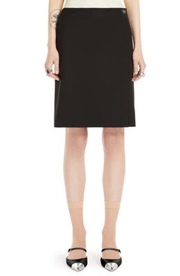 SPORTMAX Virgin Wool Wrap Skirt in Black