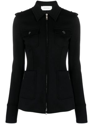 Sportmax Zarina felted zip-up jacket - Black
