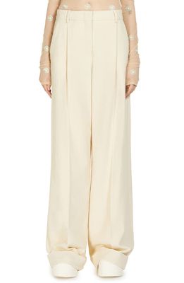SPORTMAX Zefir Cotton Trousers in Ivory