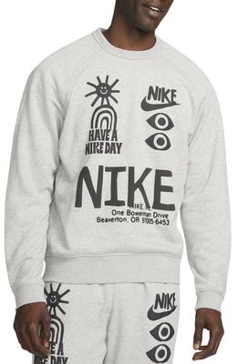 Sportswear Have a Nike Day French Terry Crewneck Sweatshirt in Dark Grey Heather