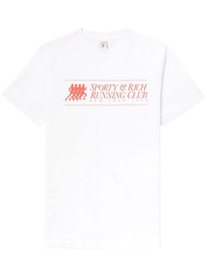 Sporty & Rich 94 Running cotton Club T-Shirt - White