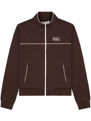 Sporty & Rich Action logo-print track jacket - Brown