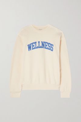 Sporty & Rich - Appliquéd Cotton-jersey Sweatshirt - Cream