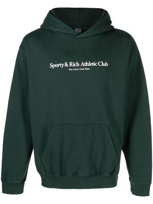 Sporty & Rich Athletic Club cotton hoodie - Green