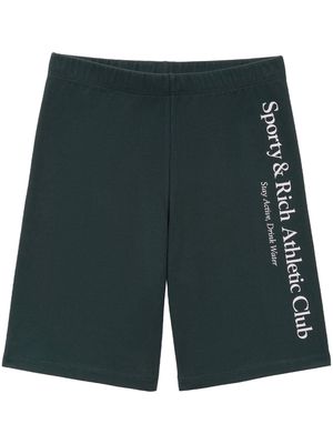 Sporty & Rich Athletic Club cotton shorts - Green