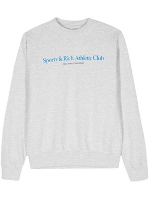 Sporty & Rich Athletic Club Crewneck mélange sweatshirt - Grey