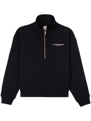 Sporty & Rich Athletic Club half-zip sweatshirt - Black