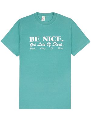 Sporty & Rich Be Nice cotton T-shirt - Blue