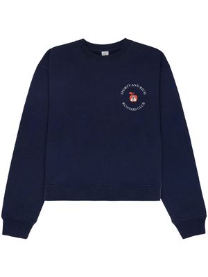 Sporty & Rich Big Apple cropped sweatshirt - Blue