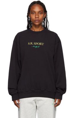 Sporty & Rich Black Wimbledon Sweatshirt