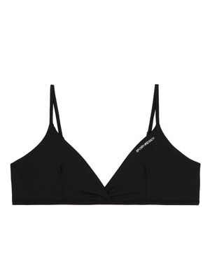 Sporty & Rich Brigitte logo-print bikini - Black