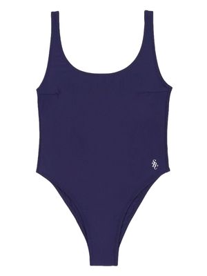 Sporty & Rich Carla scoop-neck swimsuit - Blue