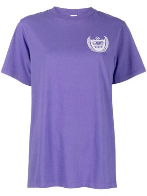 Sporty & Rich chest emblem T-shirt - Purple