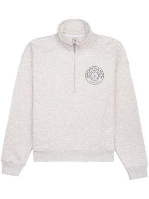 Sporty & Rich Connecticut Crest cotton sweatshirt - HEATHER GRAY