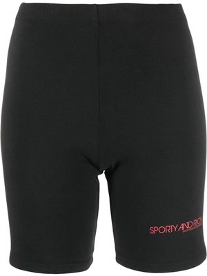 Sporty & Rich cotton biker shorts - Black