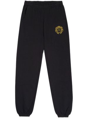 Sporty & Rich Crest-print cotton track pants - Black