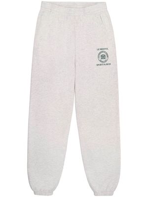 Sporty & Rich Crest Seal cotton track pants - Grey