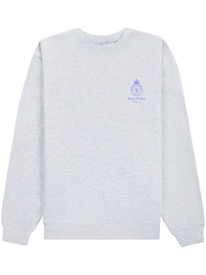 Sporty & Rich Crown motif-print sweatshirt - Grey