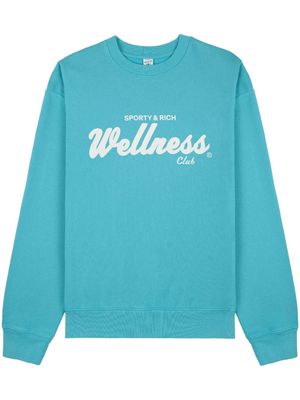 Sporty & Rich Draft logo-print sweatshirt - Blue