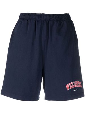 Sporty & Rich elasticated-waistband track shorts - Blue