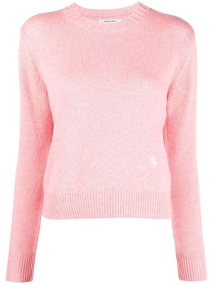 Sporty & Rich embroidered-logo cashmere jumper - Pink