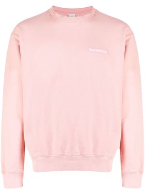 Sporty & Rich embroidered-logo crew-neck sweatshirt - Pink