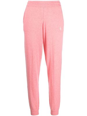 Sporty & Rich embroidered-logo knit trousers - Pink
