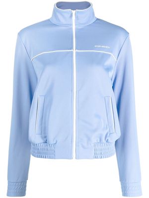 Sporty & Rich embroidered-logo zip-up sweatshirt - Blue