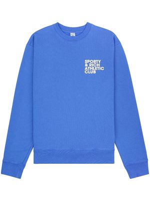 Sporty & Rich Exercise Often cotton sweatshirt - BLUEBERRY