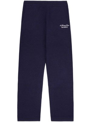 Sporty & Rich Faubourg cashmere track pants - Blue