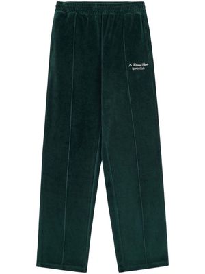Sporty & Rich Faubourg velour track pants - Green
