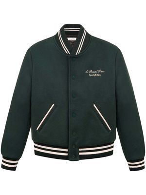 Sporty & Rich Faubourg wool varsity jacket - Green