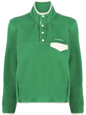 Sporty & Rich funnel neck long-sleeved jumper - Green