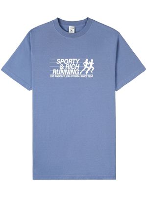 Sporty & Rich graphic-print cotton T-shirt - Blue