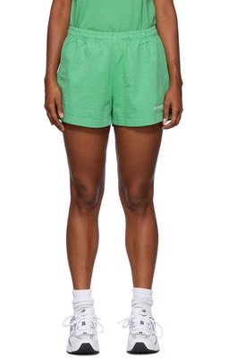Sporty & Rich Green Disco Shorts